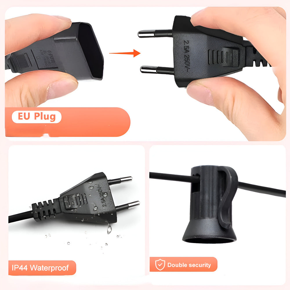 ElectriBulb Lichterkette - G40 Globe LED Außenbeleuchtung - IP44 & Bruchsichere Gartenbeleuchtung