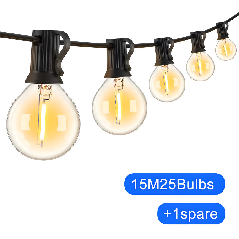 ElectriBulb Lichterkette - G40 Globe LED Außenbeleuchtung - IP44 & Bruchsichere Gartenbeleuchtung