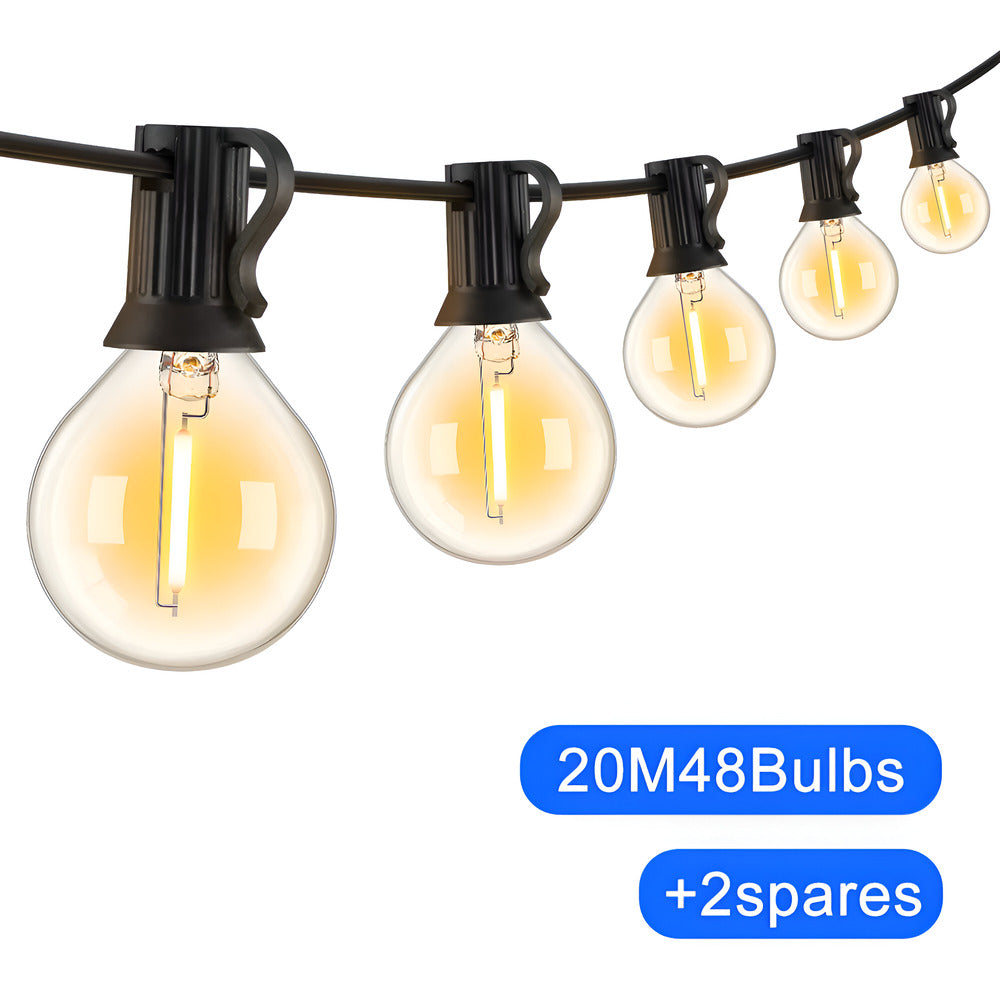 ElectriBulb Lichterkette - G40 Globe LED Außenbeleuchtung - IP44 & Bruchsichere Gartenbeleuchtung