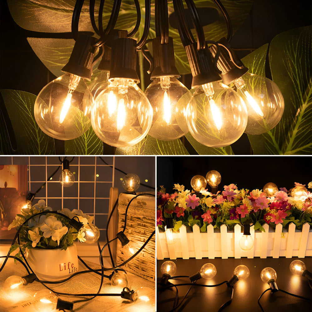 ElectriBulb Lichterkette - G40 Globe LED Außenbeleuchtung - IP44 & Bruchsichere Gartenbeleuchtung