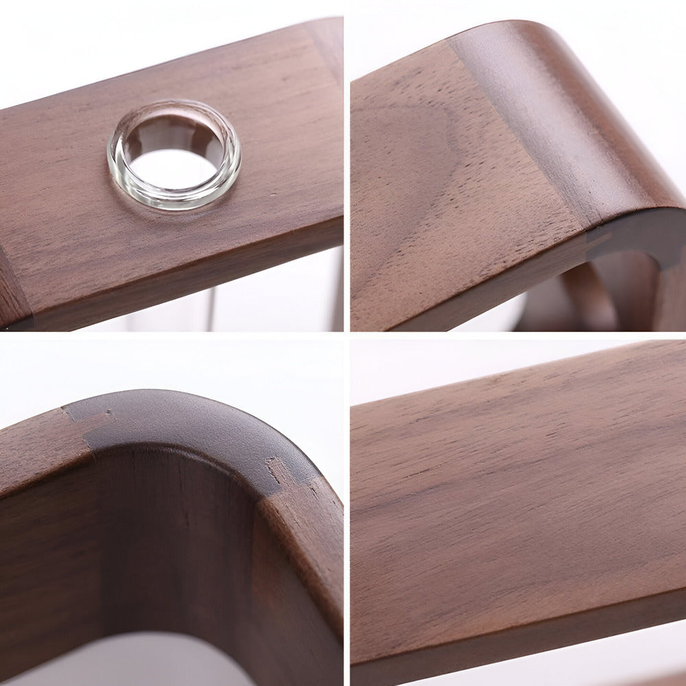 Elegante Holz Glas Pflanzenvase | Idealer dekorativer Pflanzer für Gartenliebhaber