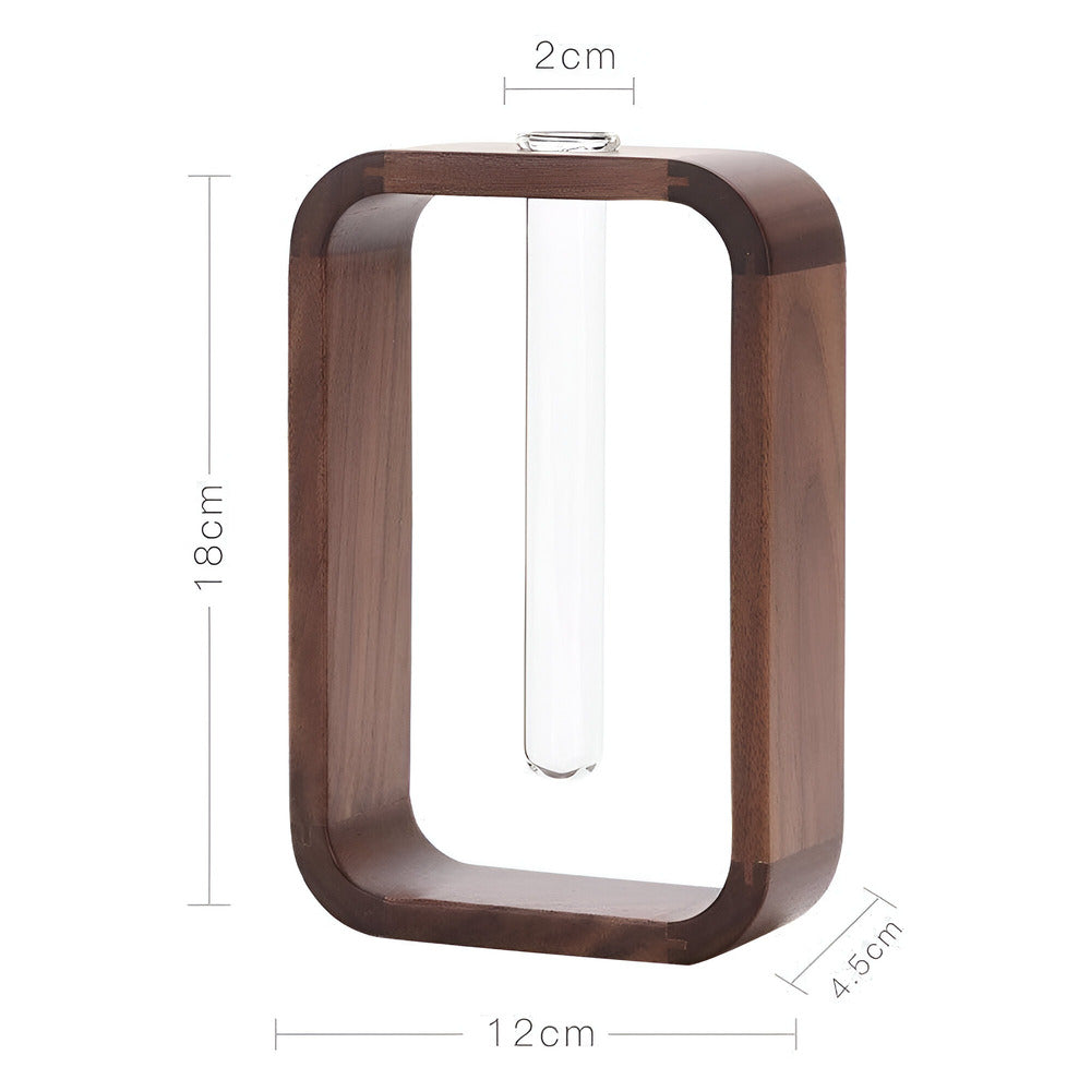 Elegante Holz Glas Pflanzenvase | Idealer dekorativer Pflanzer für Gartenliebhaber