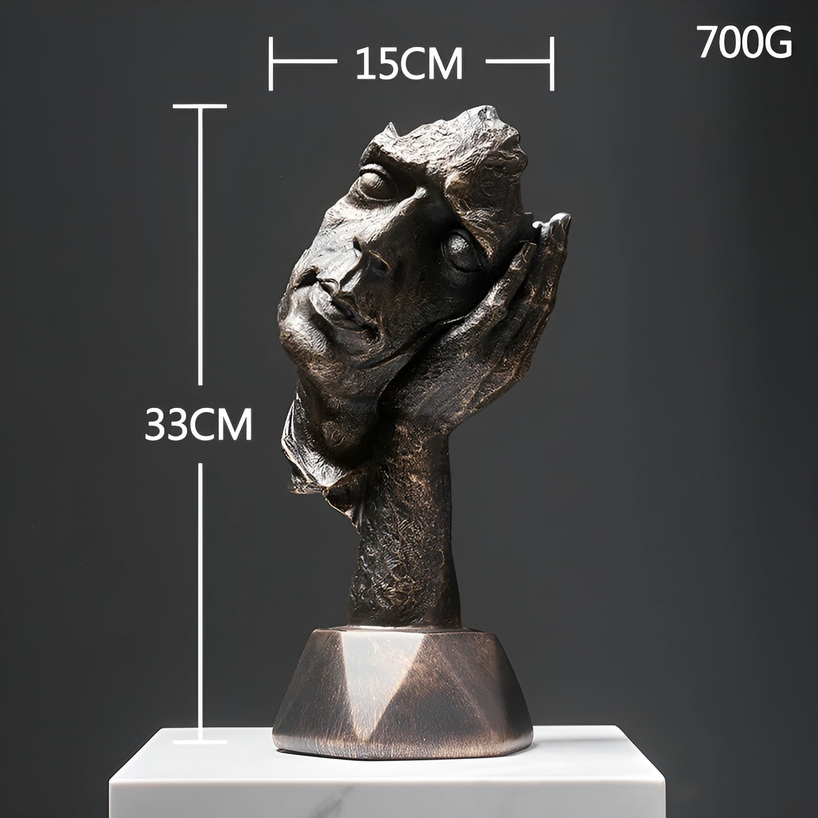 Expressive Face - Kreative Abstrakte Gesichtsskulptur für Heim und Bürodekoration