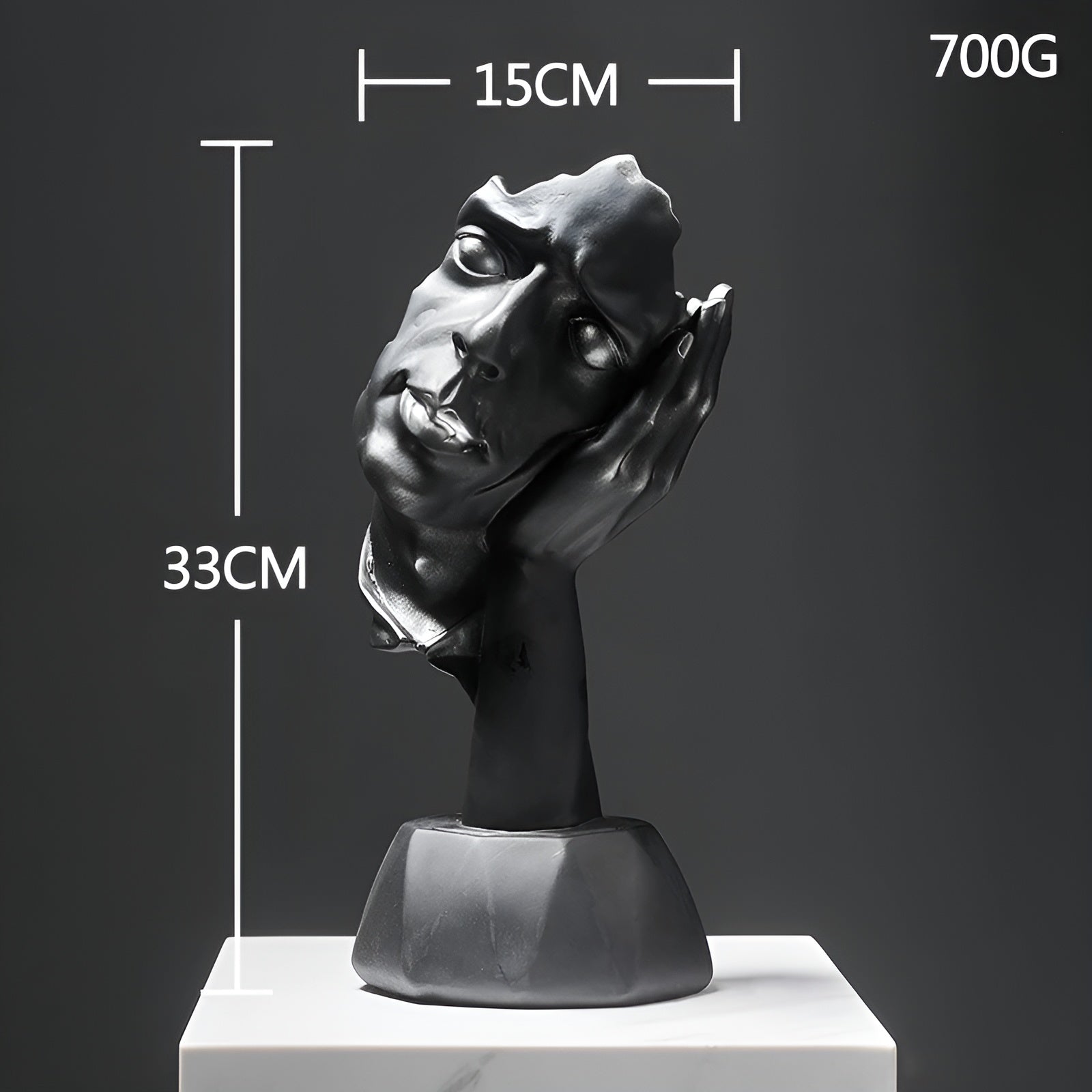 Expressive Face - Kreative Abstrakte Gesichtsskulptur für Heim und Bürodekoration