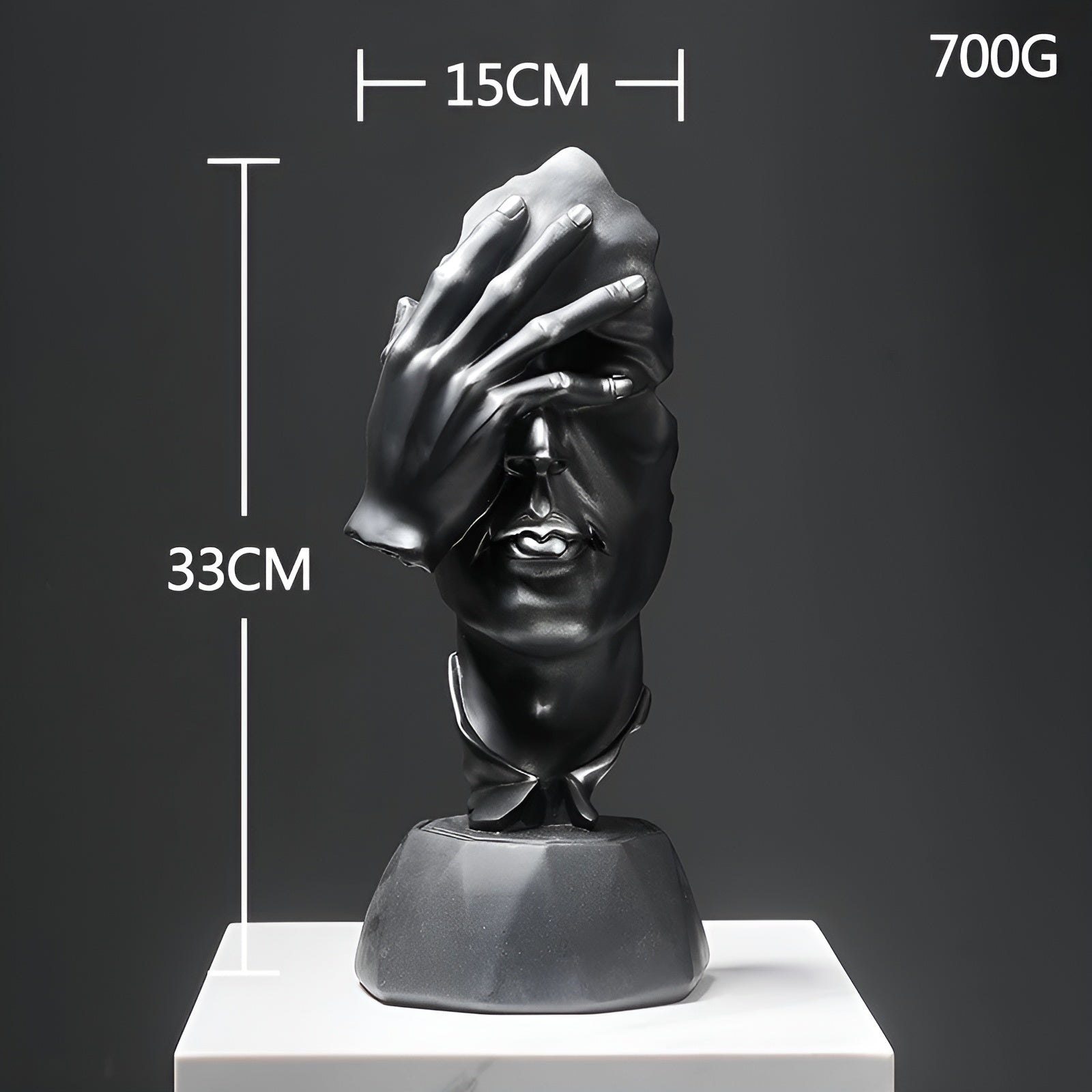 Expressive Face - Kreative Abstrakte Gesichtsskulptur für Heim und Bürodekoration