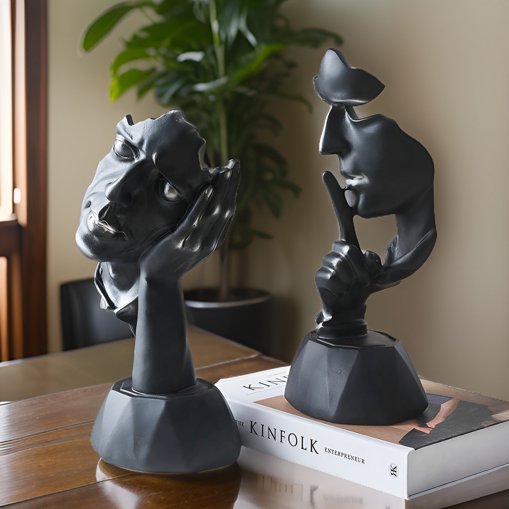 Expressive Face - Kreative Abstrakte Gesichtsskulptur für Heim und Bürodekoration