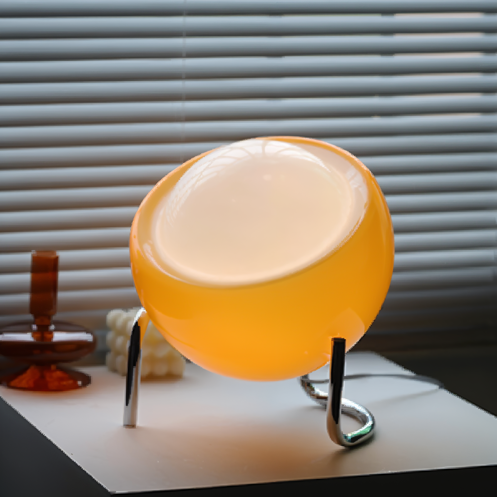 EyeArt Tischleuchte - Orange Glas Tischlampe