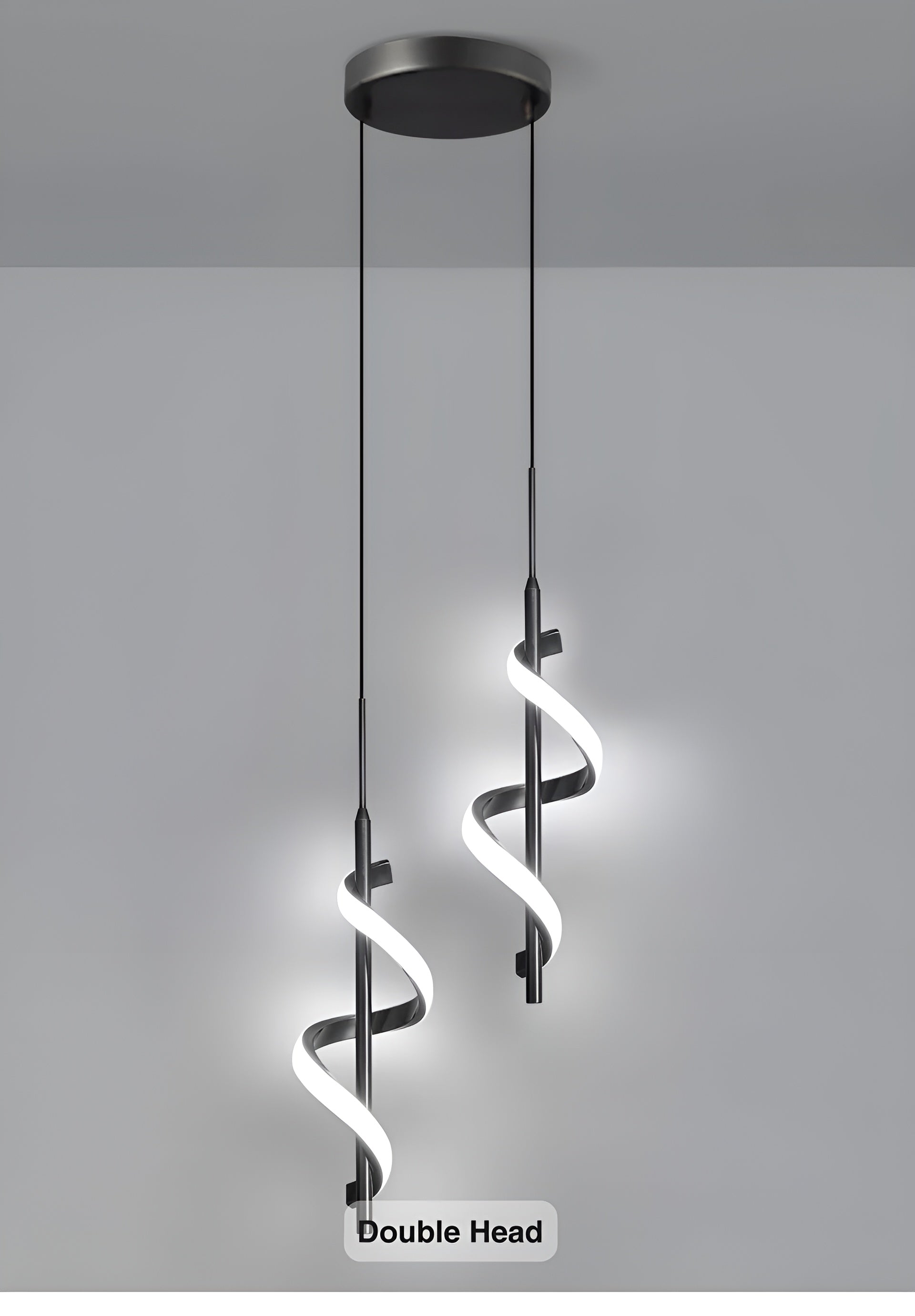 FancyTwirl Kronleuchter- Goldene Spirale Pendelleuchte