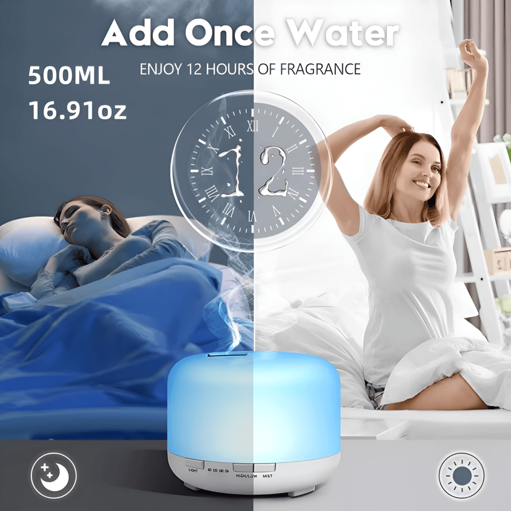 Farbenfroher Aroma-Diffuser mit Bluetooth-Lautsprecher und Luftbefeuchter-Funktion