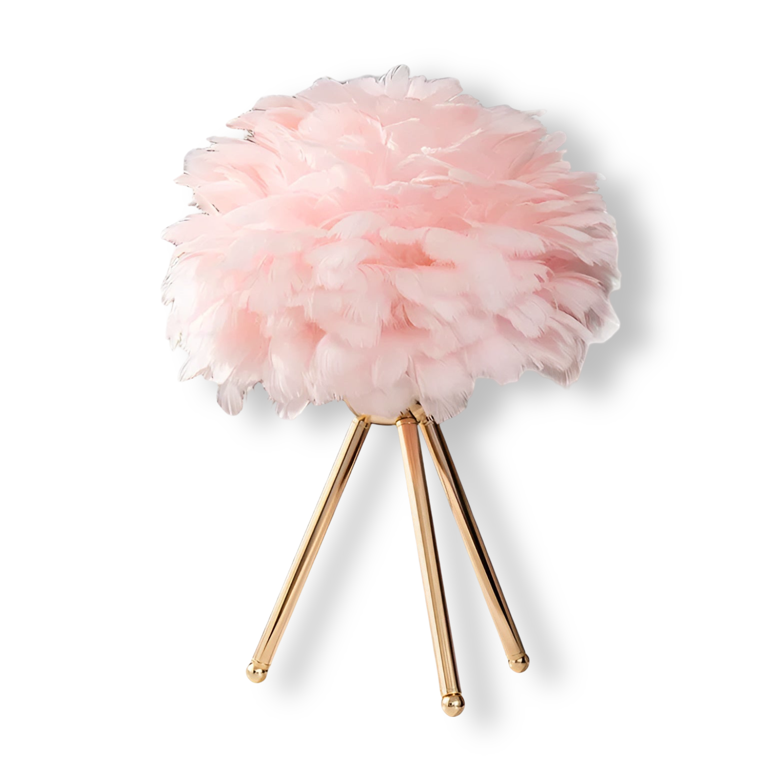 Feather Glow - Handgefertigte Straußenfeder Tischlampe für Romantisches Ambiente