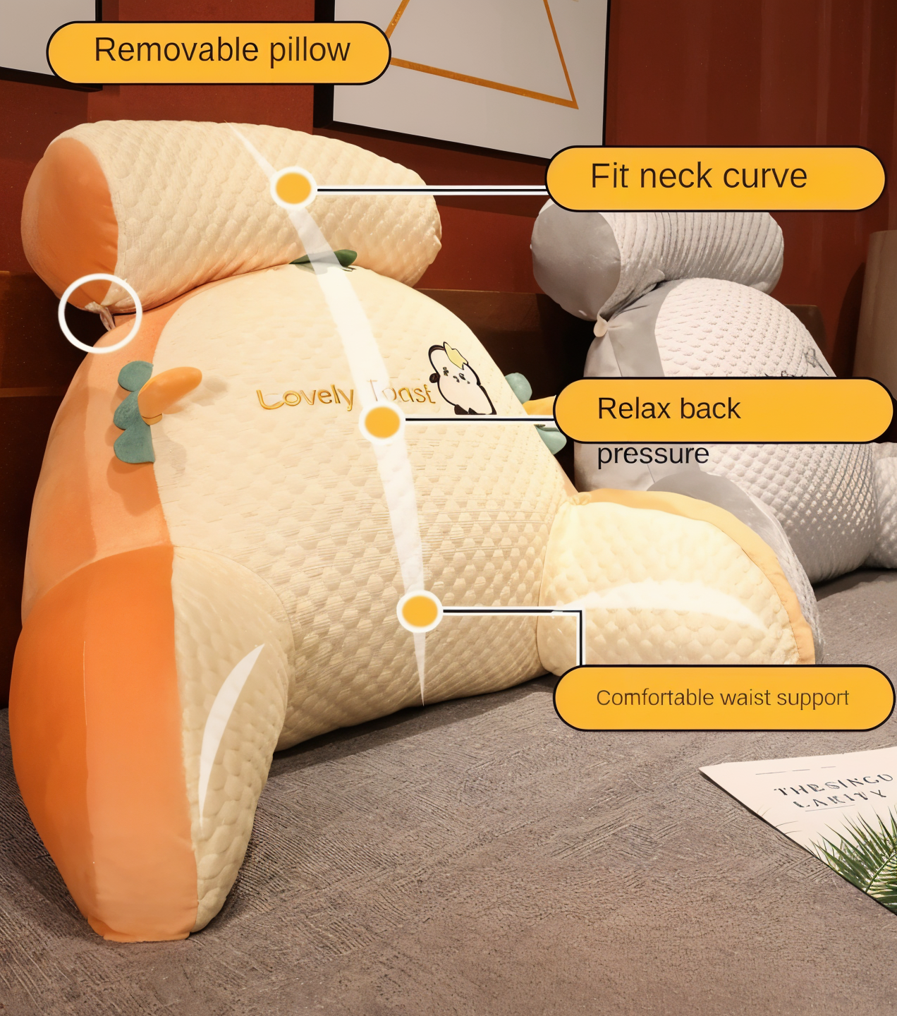 FlexCush - Ergonomisches Taillenkissen - Multifunktionales Plüschkissen für Ultimative Entspannung