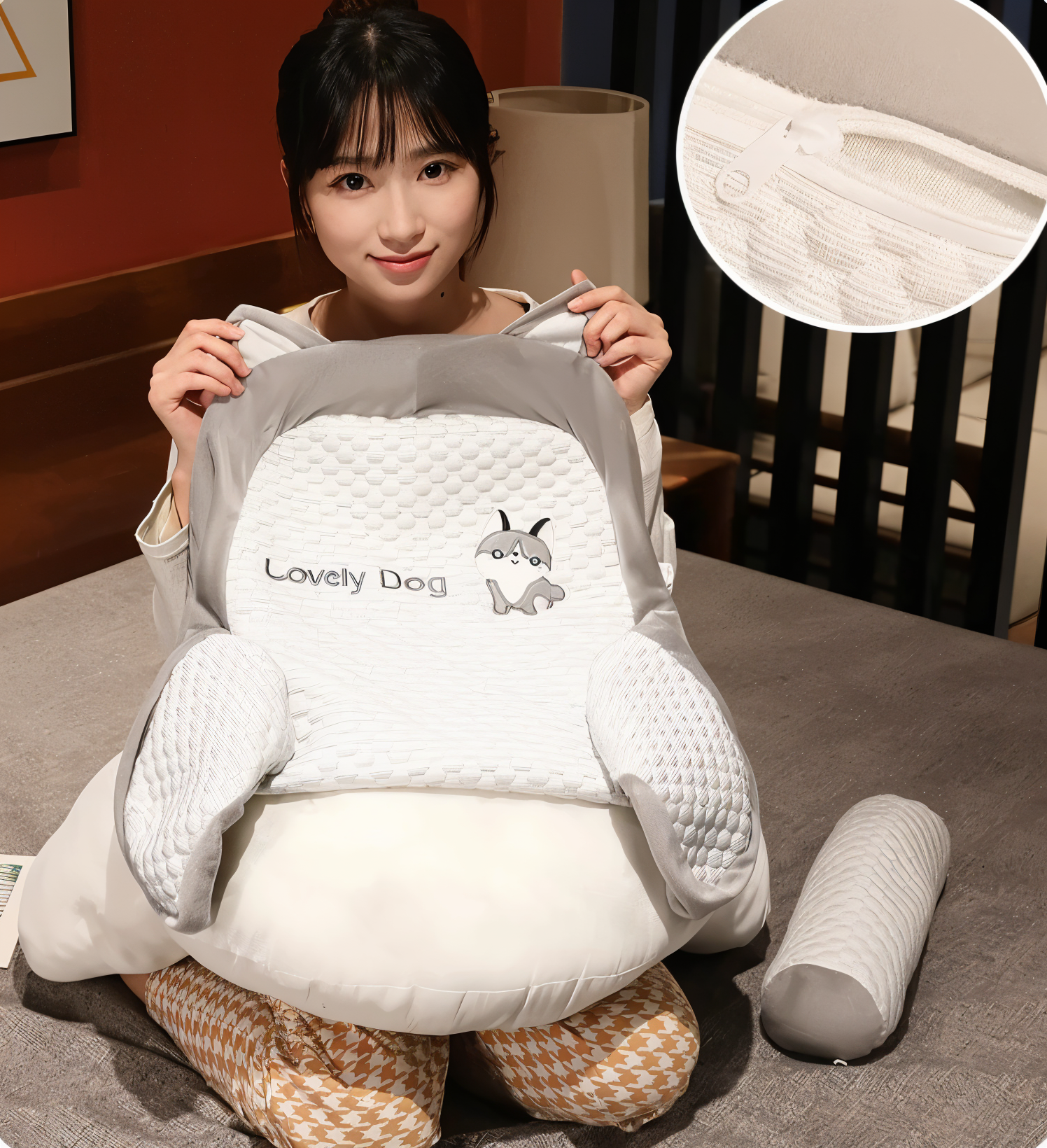 FlexCush - Ergonomisches Taillenkissen - Multifunktionales Plüschkissen für Ultimative Entspannung