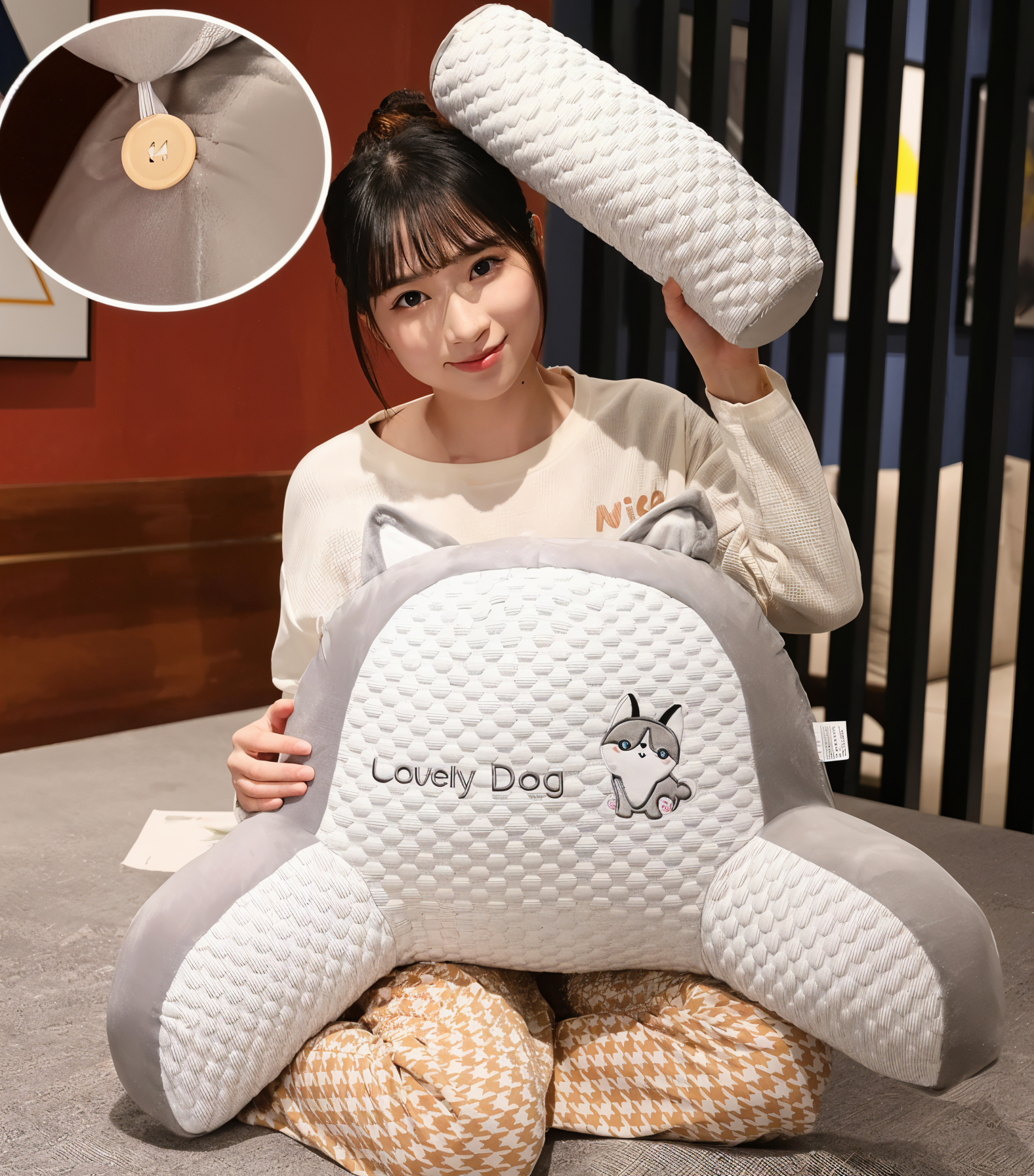 FlexCush - Ergonomisches Taillenkissen - Multifunktionales Plüschkissen für Ultimative Entspannung