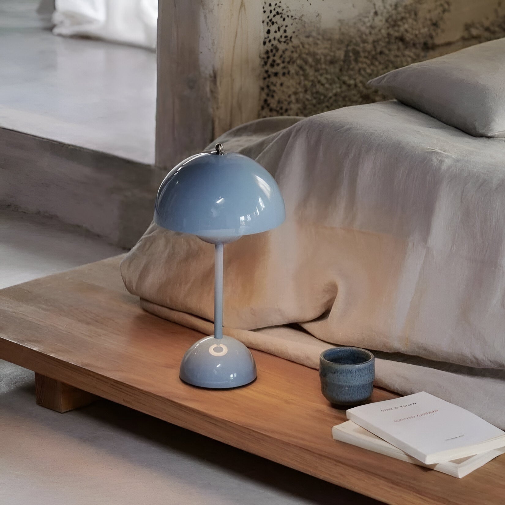 Elegant Glow Kabellose Tischlampe - Modern Touch LED Mushroom Tischleuchte