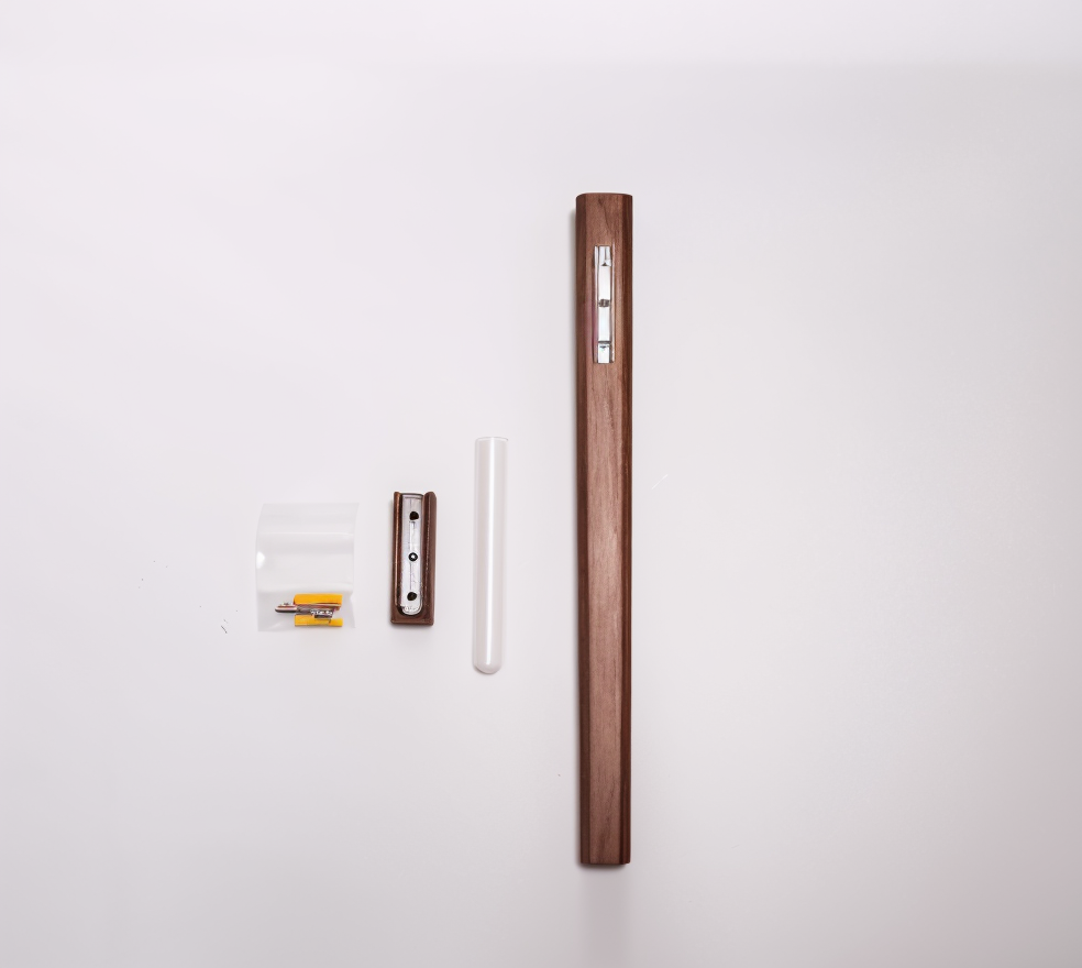 FrischFloret Vase – Wandvase aus massivem Buchenholz und Walnussholz