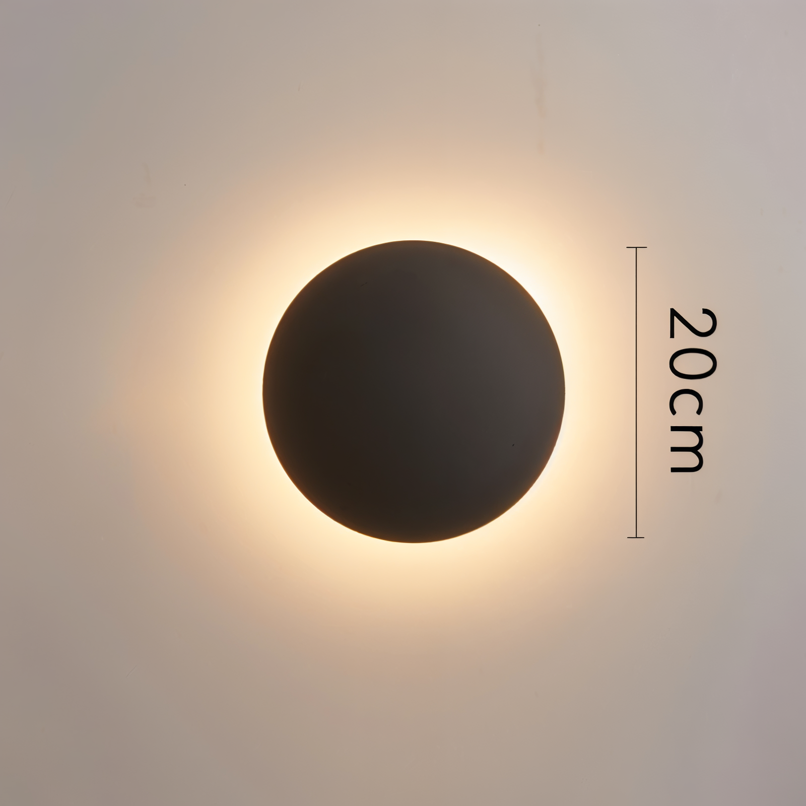 FullHalo Wandleuchte - Runde Schwarz/Weiß/Gold Metall LED Wandlampe - Modernes Wandlampen Design