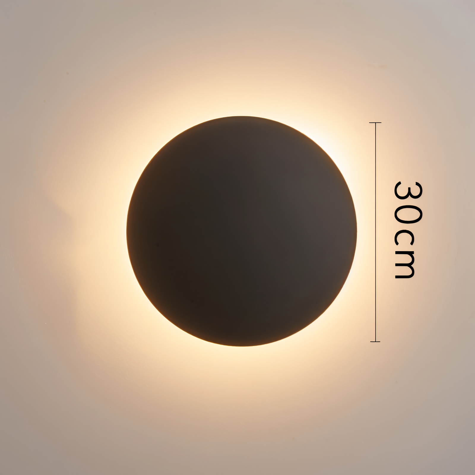 FullHalo Wandleuchte - Runde Schwarz/Weiß/Gold Metall LED Wandlampe - Modernes Wandlampen Design