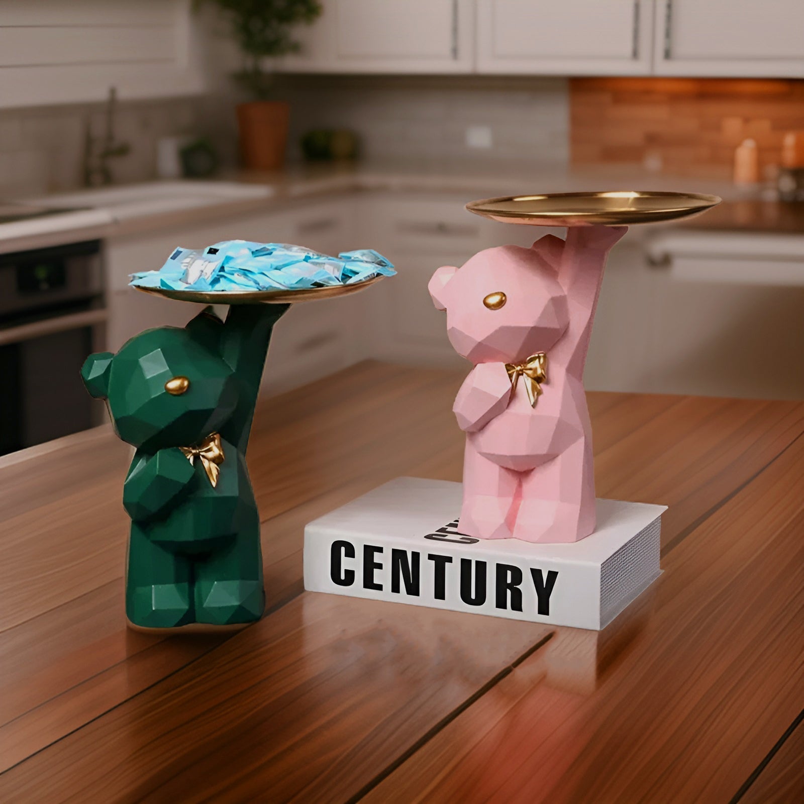 Geometric Bear - Multifunktionale Dekoration und Schlüssel Halter Geometrischer Bär