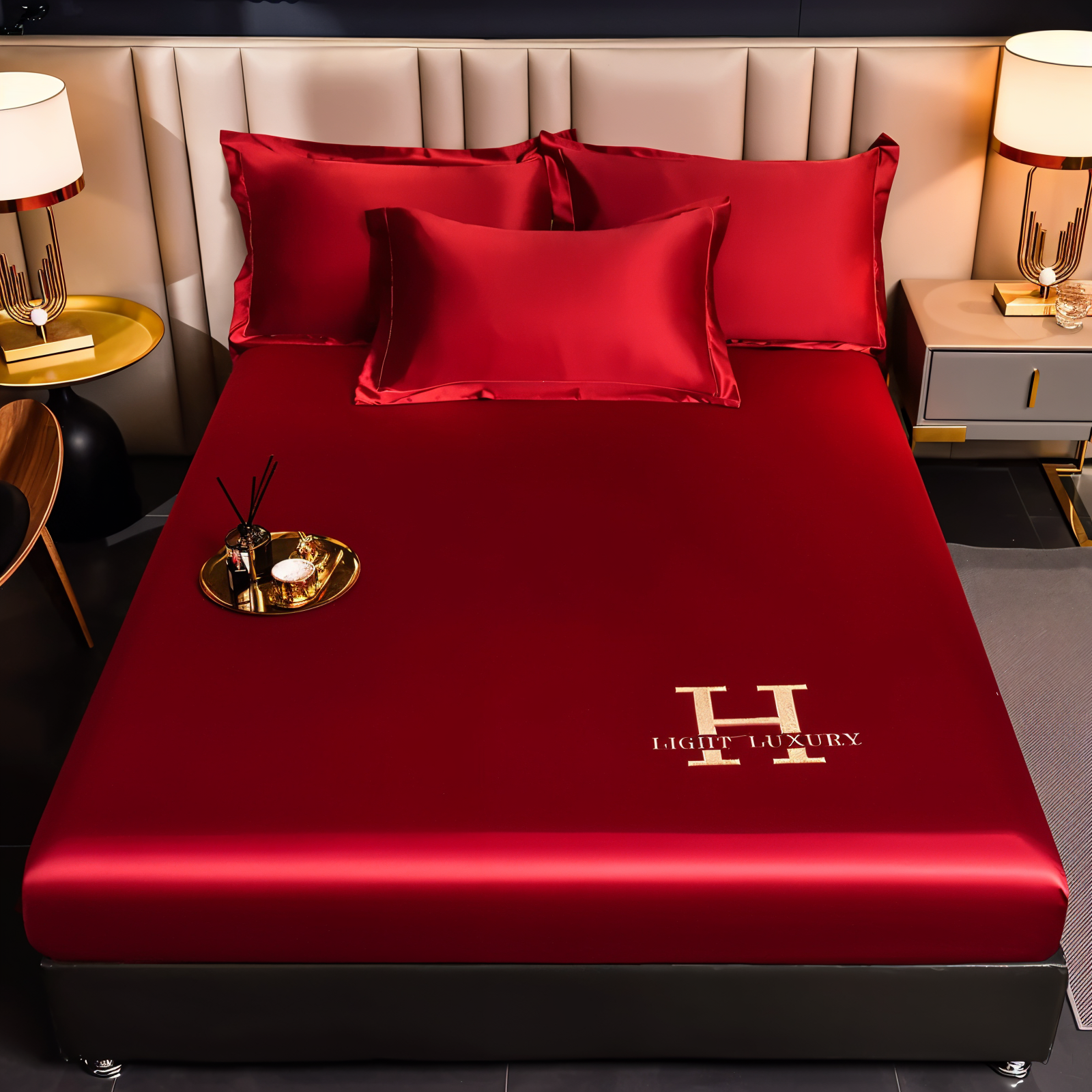 Glänzende Silk Sheets - Atmungsaktives Satin Spannbetttuch - Matratzenbezug