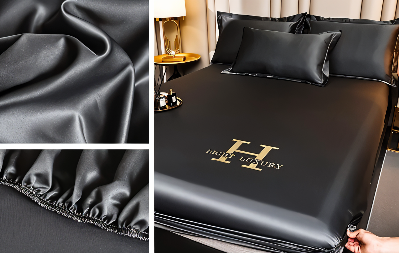 Glänzende Silk Sheets - Atmungsaktives Satin Spannbetttuch - Matratzenbezug