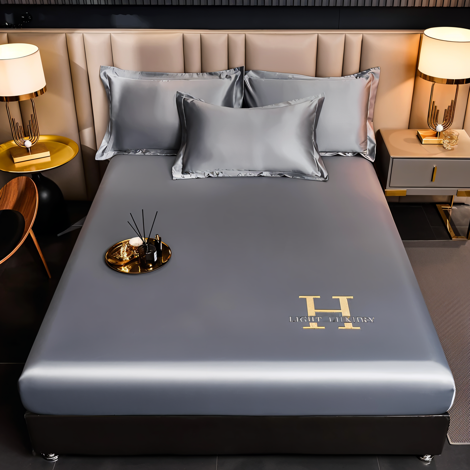 Glänzende Silk Sheets - Atmungsaktives Satin Spannbetttuch - Matratzenbezug
