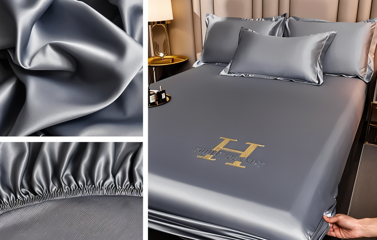 Glänzende Silk Sheets - Atmungsaktives Satin Spannbetttuch - Matratzenbezug