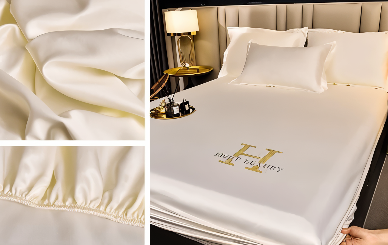 Glänzende Silk Sheets - Atmungsaktives Satin Spannbetttuch - Matratzenbezug