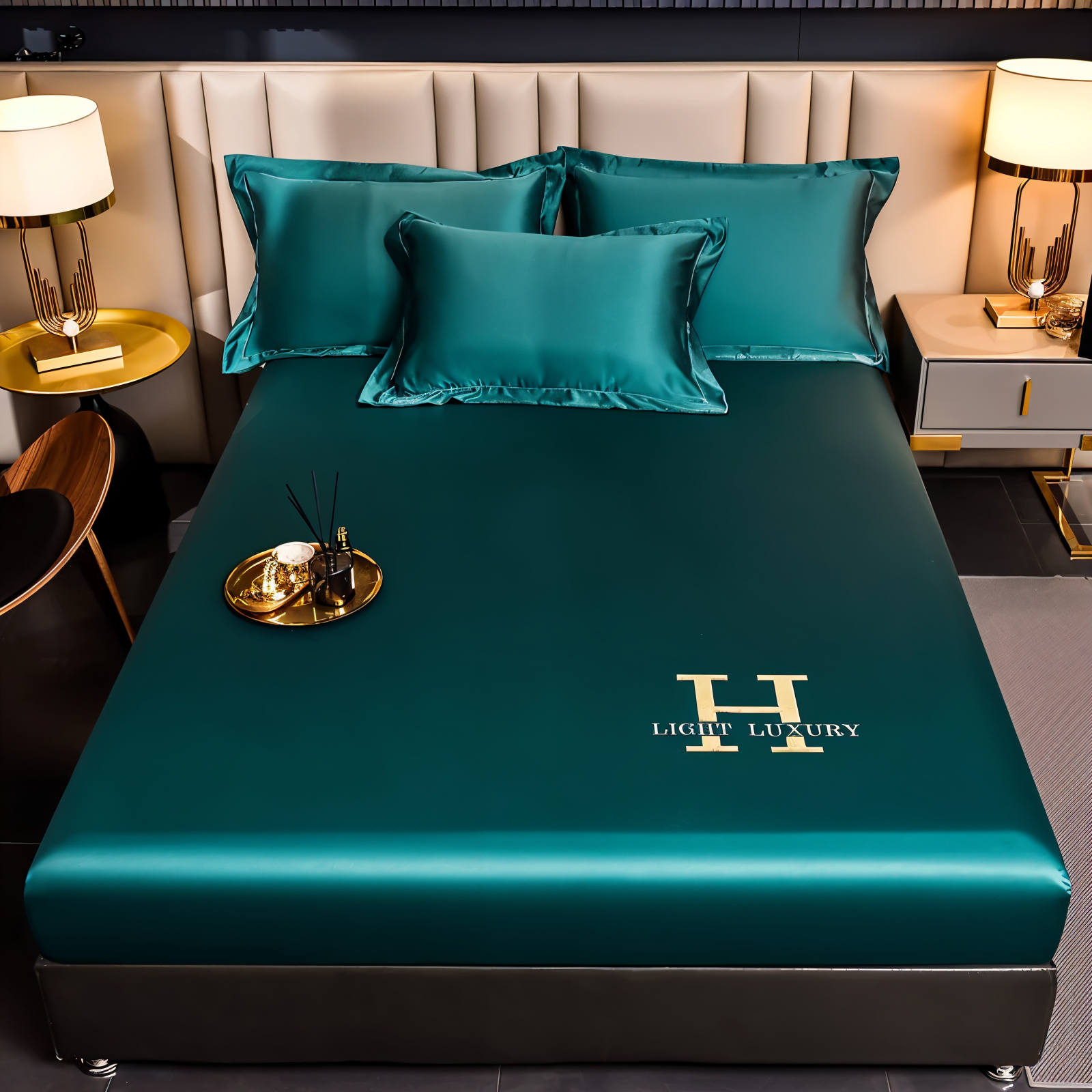 Glänzende Silk Sheets - Atmungsaktives Satin Spannbetttuch - Matratzenbezug