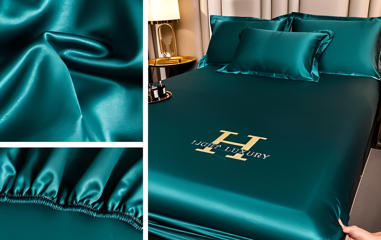 Glänzende Silk Sheets - Atmungsaktives Satin Spannbetttuch - Matratzenbezug