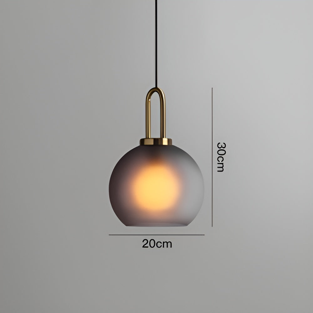 GlassGleam Pendelleuchte - Einseitige Vintage-Glaskugelleuchte