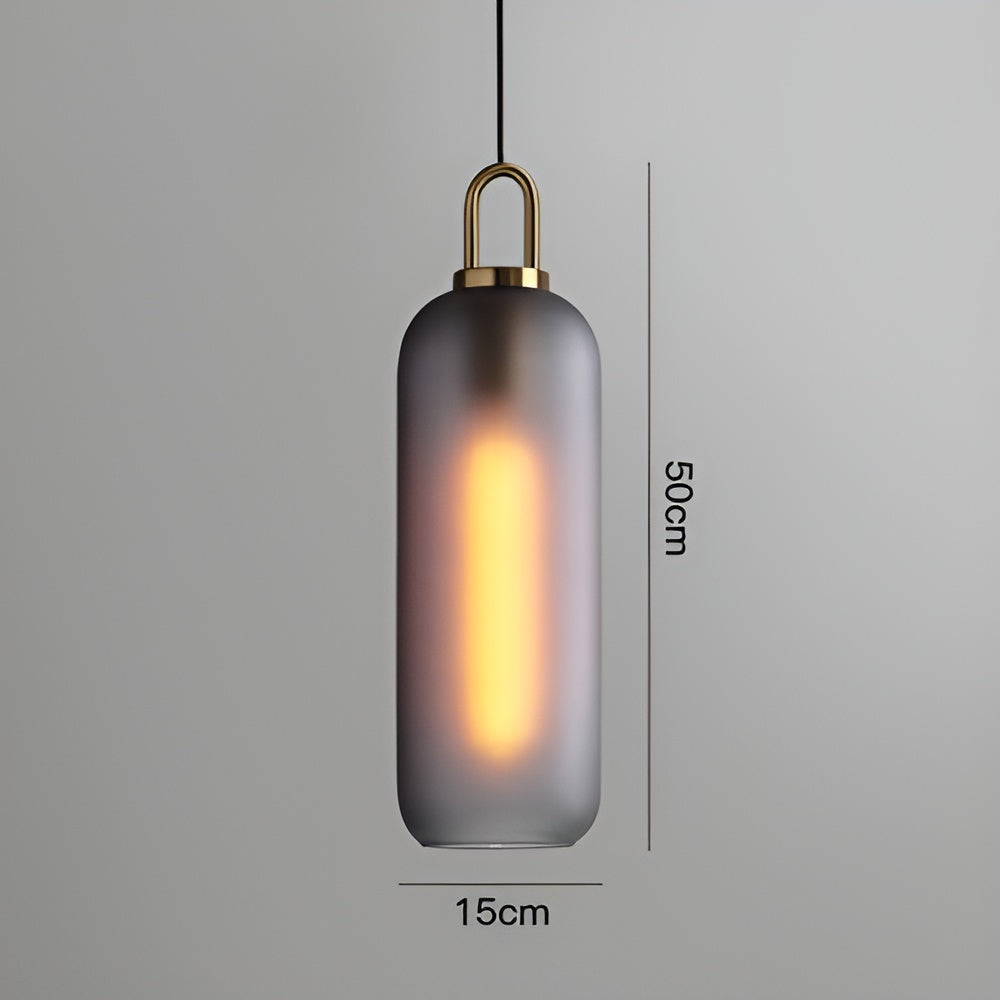 GlassGleam Pendelleuchte - Einseitige Vintage-Glaskugelleuchte