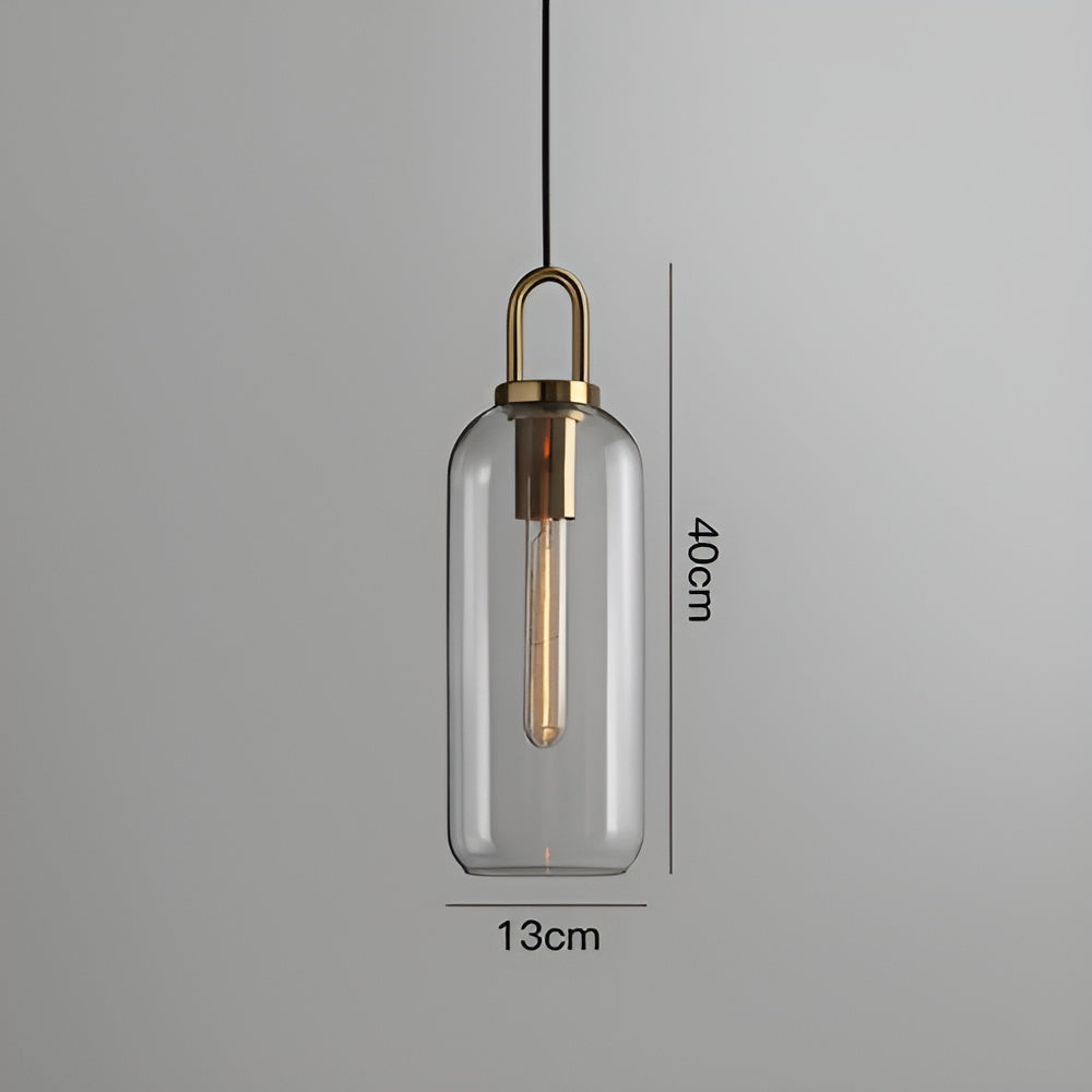 GlassGleam Pendelleuchte - Einseitige Vintage-Glaskugelleuchte
