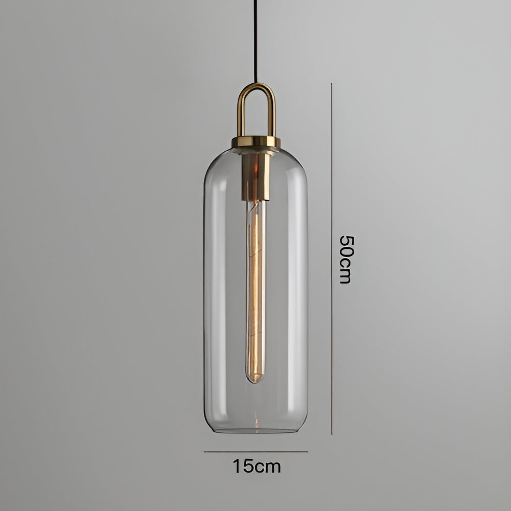 GlassGleam Pendelleuchte - Einseitige Vintage-Glaskugelleuchte