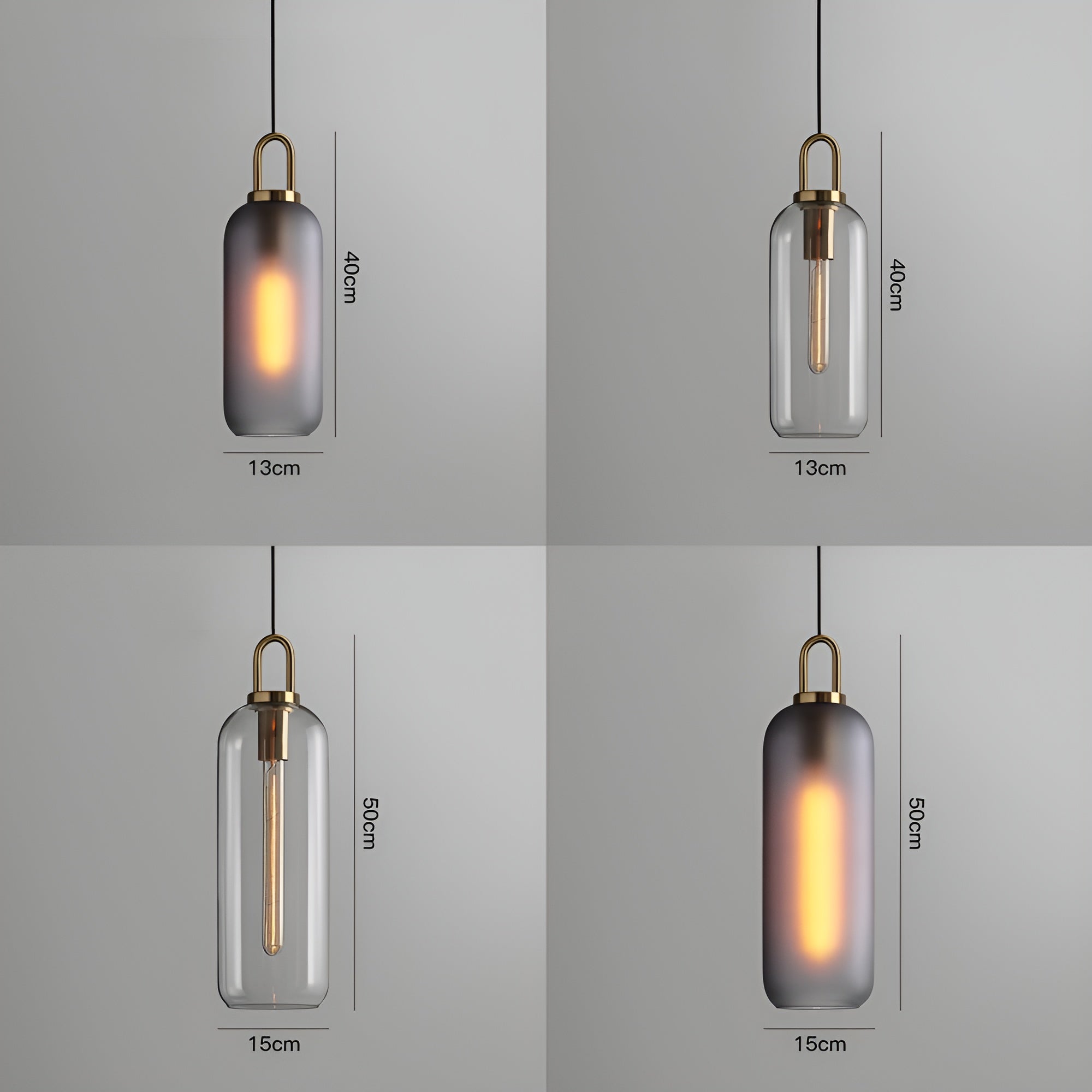 GlassGleam Pendelleuchte - Einseitige Vintage-Glaskugelleuchte