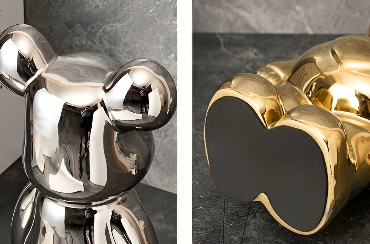 GlossiBear Figurine - Bunte Moderne Bärenkunst Statue