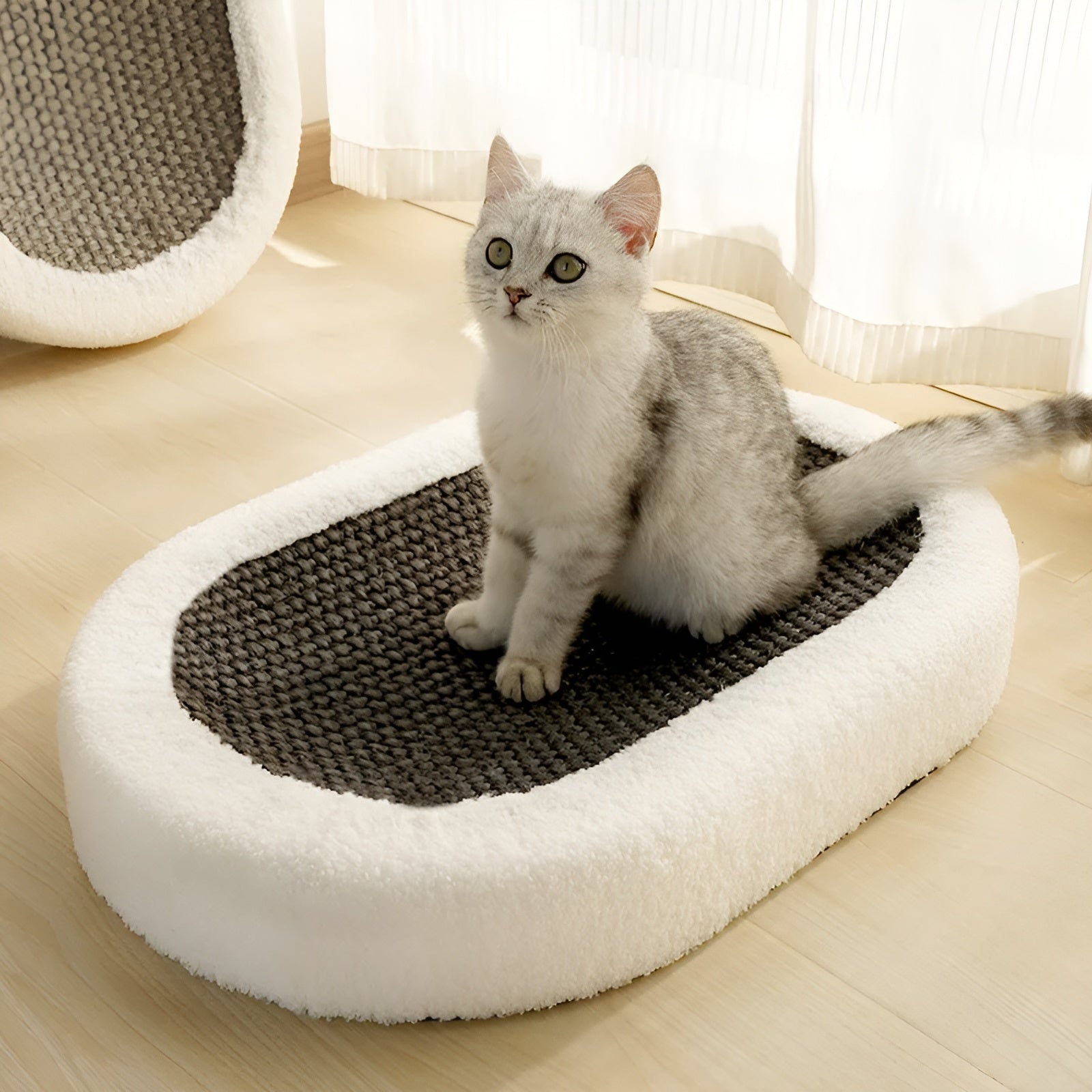 ScratchBed - Luxuriöses Plüsch-Katzenbett mit kratzbarer Oberfläche