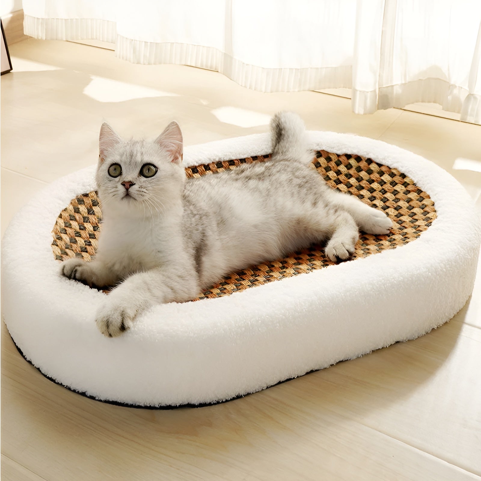 ScratchBed - Luxuriöses Plüsch-Katzenbett mit kratzbarer Oberfläche