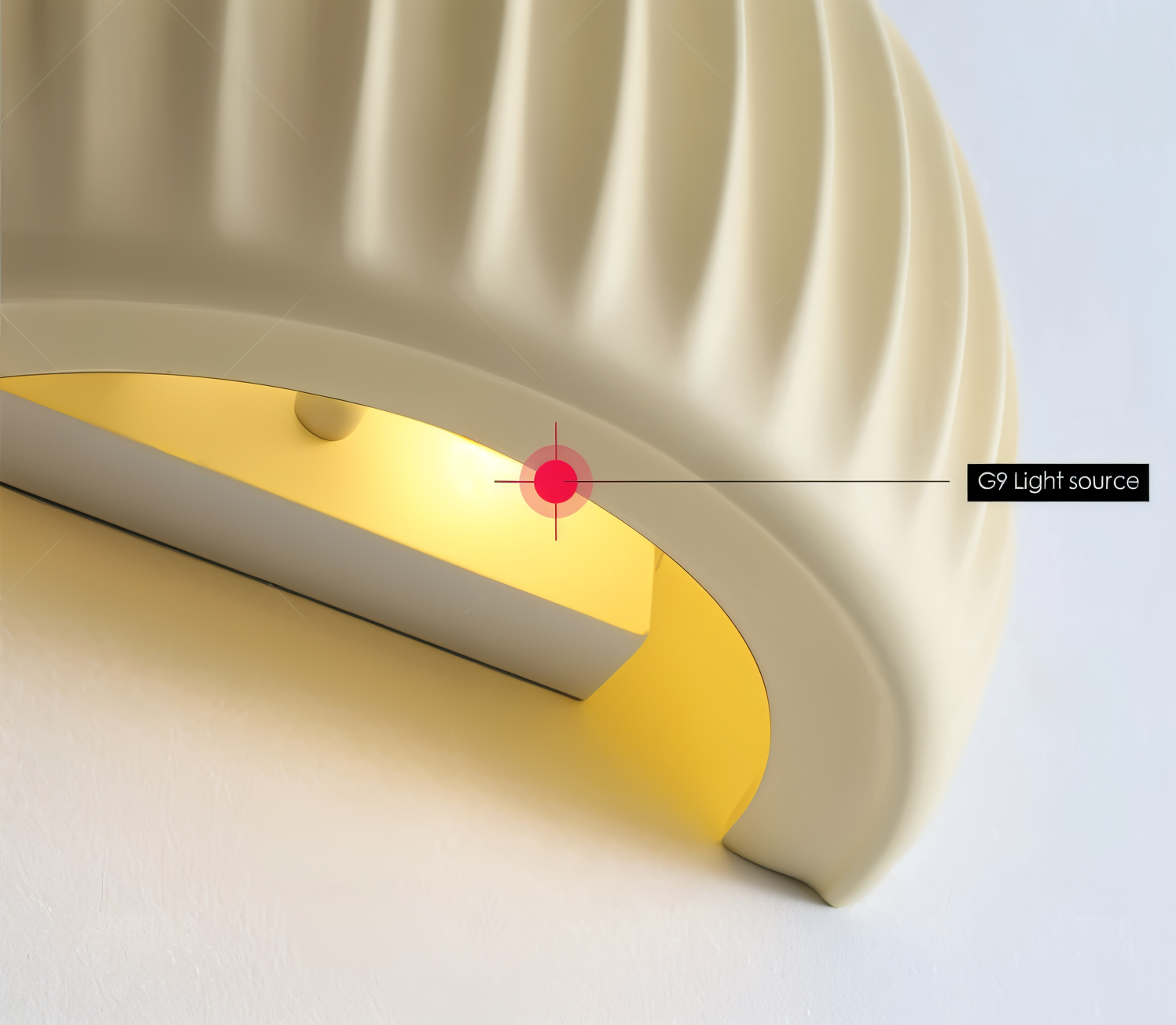 Grün Gerippte Wandleuchte - Artistic Macaron Lampe - Harz Nordic Beleuchtung