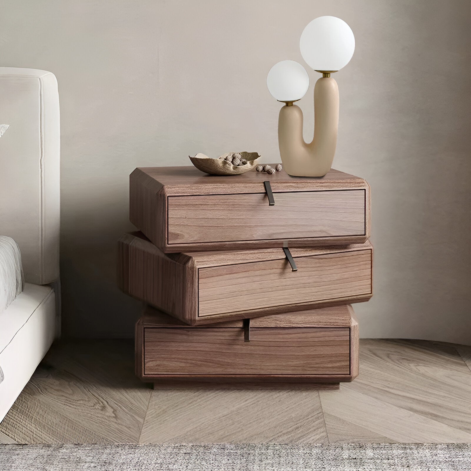 Harz U Tischlampe - Nordische Dual Glas Globus Tischleuchte - Kreative Kaktus Lampe