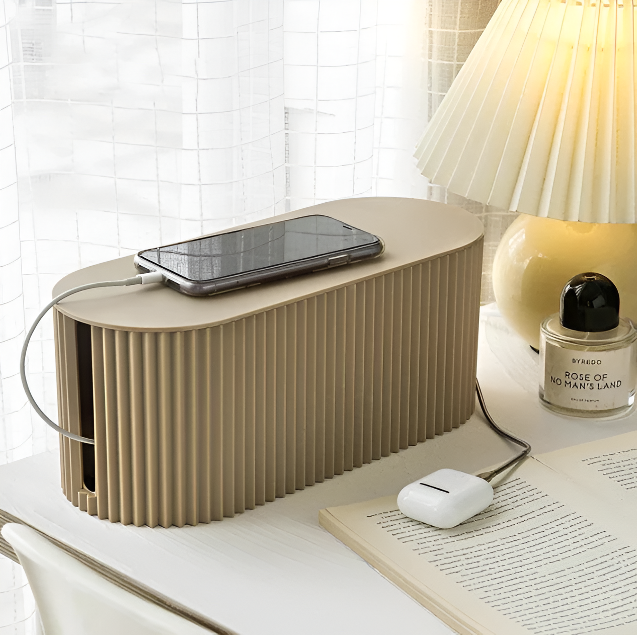 Hid Kabelbox - Minimalistische Macaron Aufbewahrung - Ladegerät und Kabel Organizer