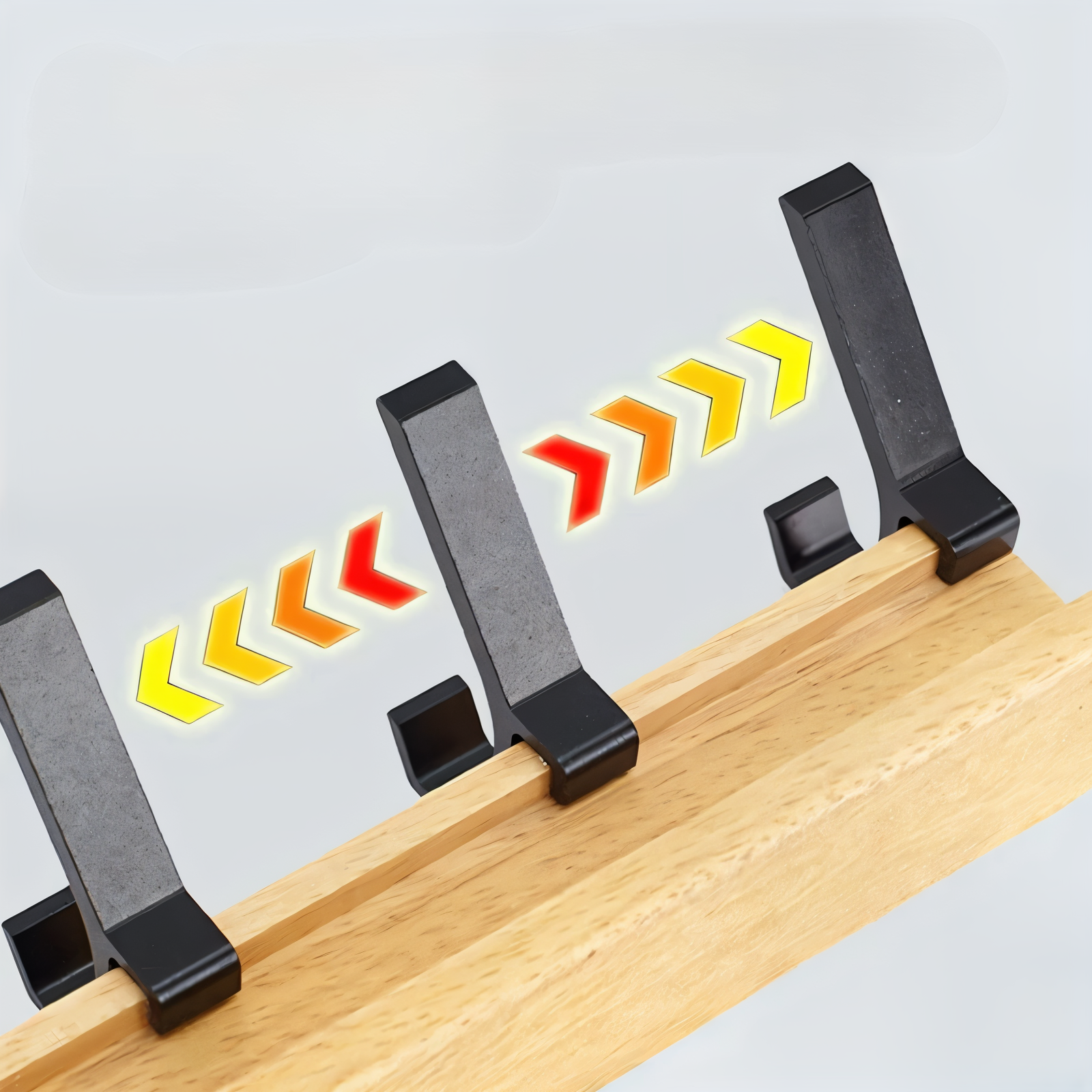 HookMov Kleiderständer - Multifunktionaler Wandhalter aus Holz mit Aluminiumhaken