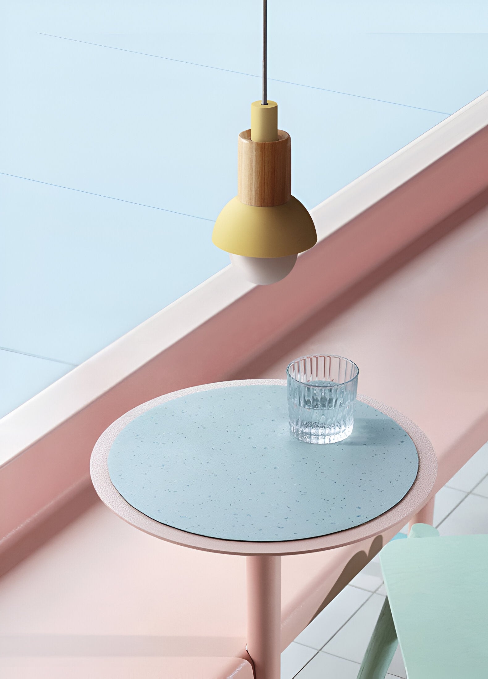 HueDrop Pendelleuchte - Bunte Scheibe, Trommel und Kuppel Makrone Hängelampe