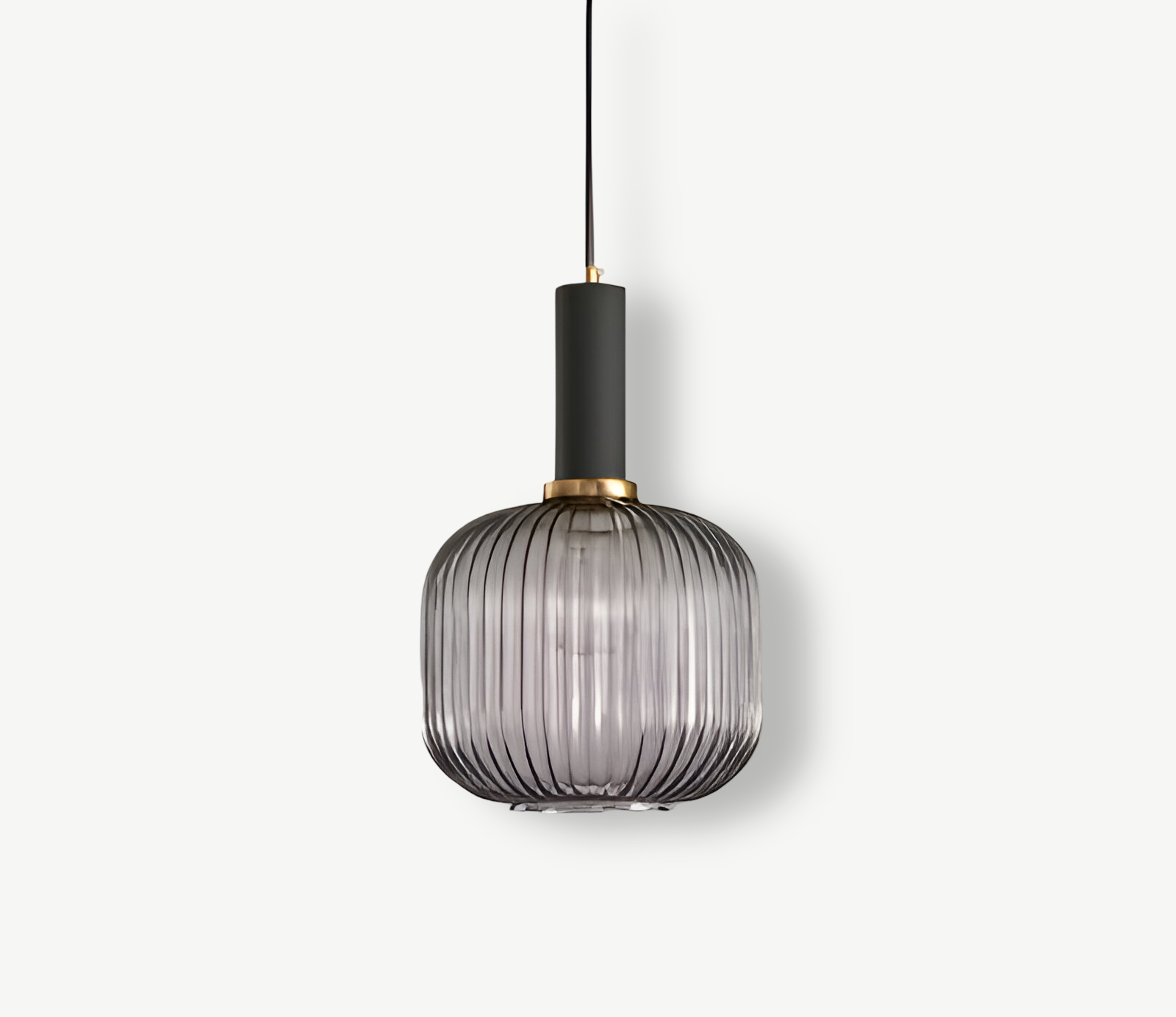 HuedRibbed Pendelleuchte- Gestreifter Vintage-Glas-Kronleuchter