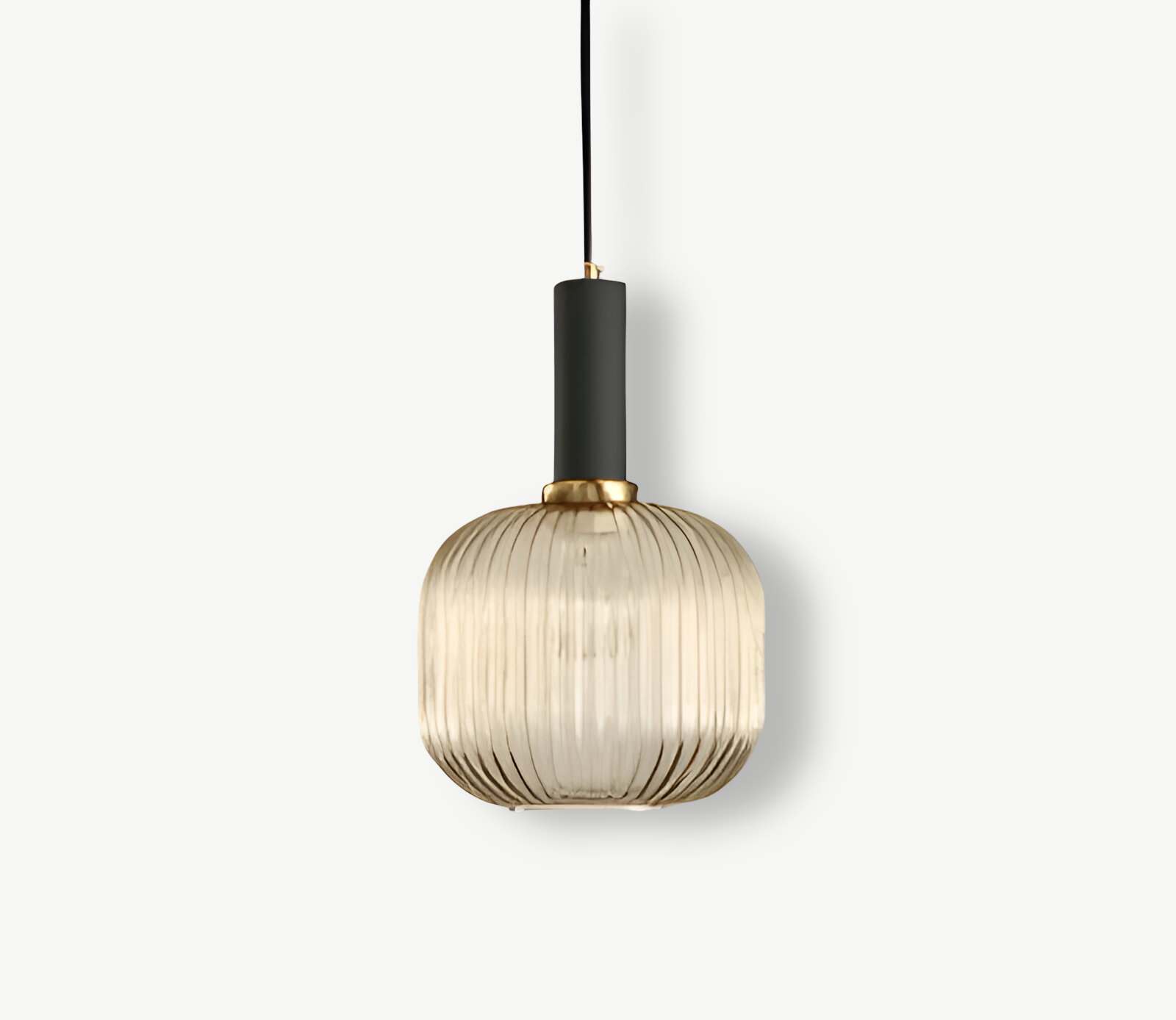 HuedRibbed Pendelleuchte- Gestreifter Vintage-Glas-Kronleuchter