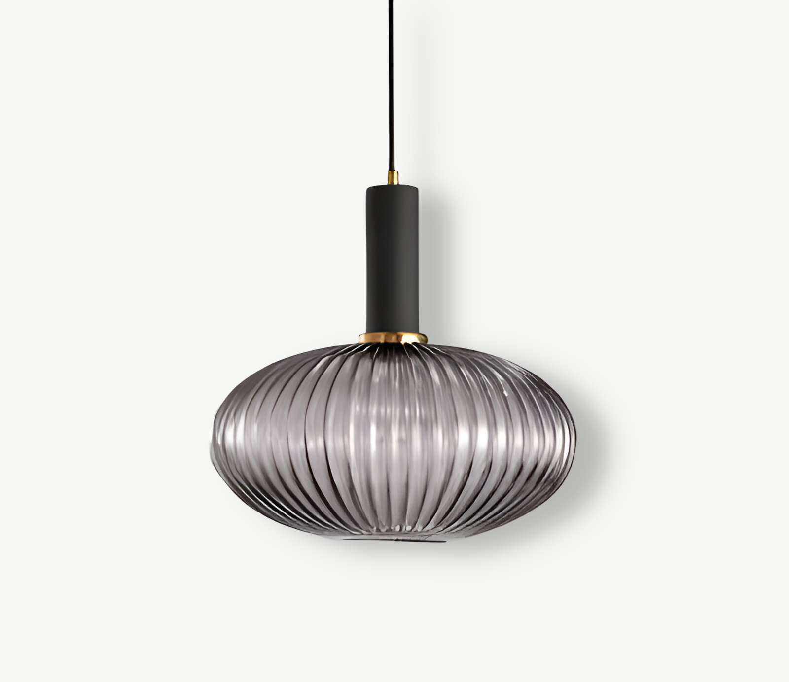 HuedRibbed Pendelleuchte- Gestreifter Vintage-Glas-Kronleuchter