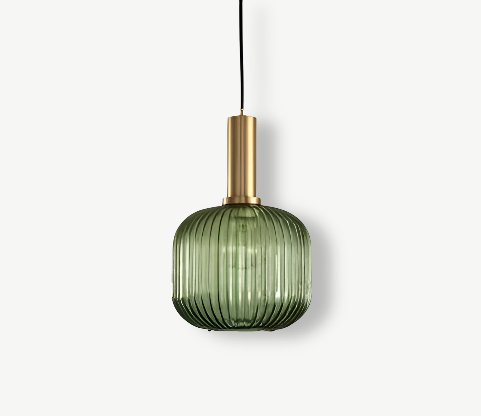 HuedRibbed Pendelleuchte- Gestreifter Vintage-Glas-Kronleuchter