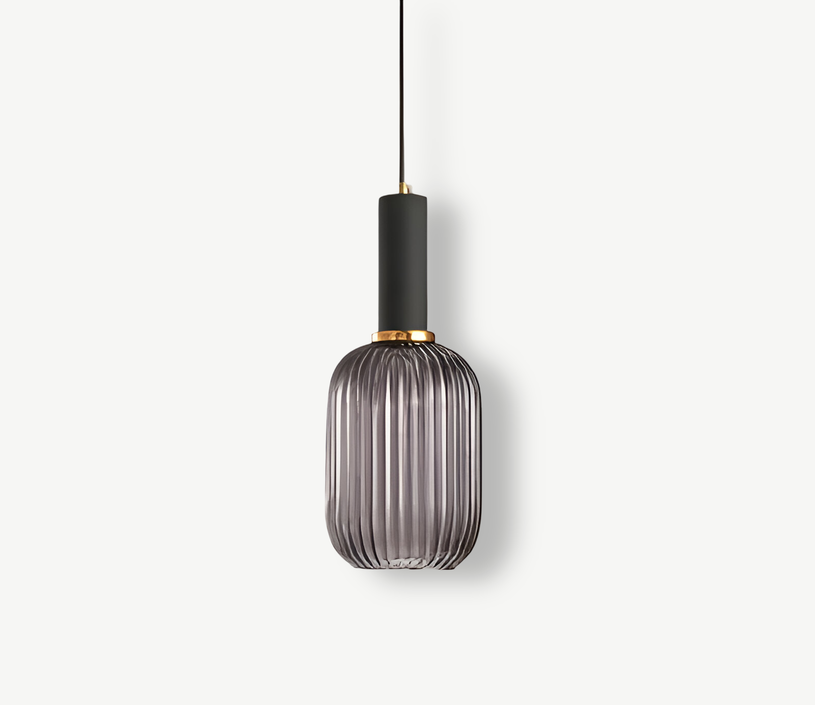 HuedRibbed Pendelleuchte- Gestreifter Vintage-Glas-Kronleuchter