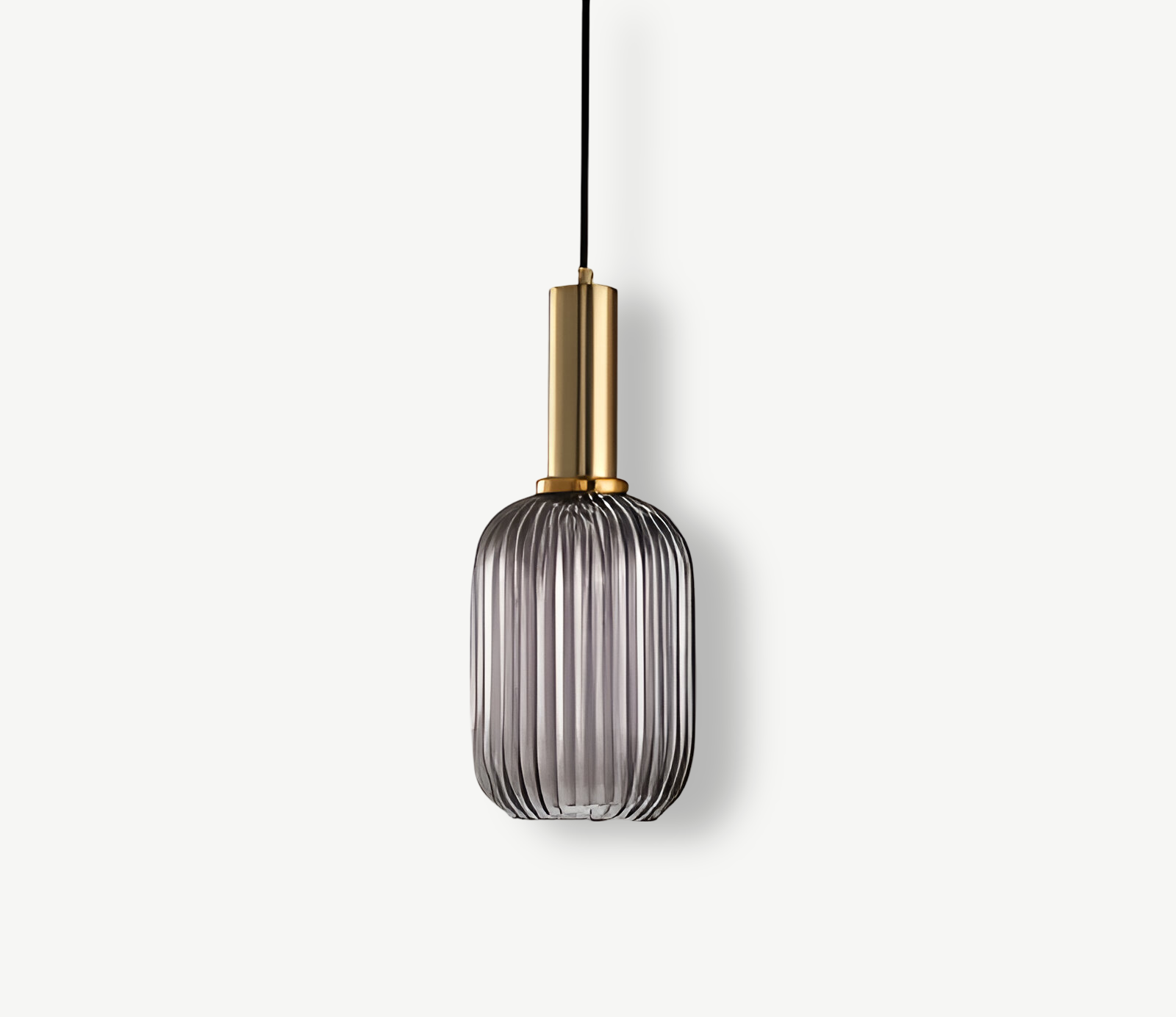 HuedRibbed Pendelleuchte- Gestreifter Vintage-Glas-Kronleuchter