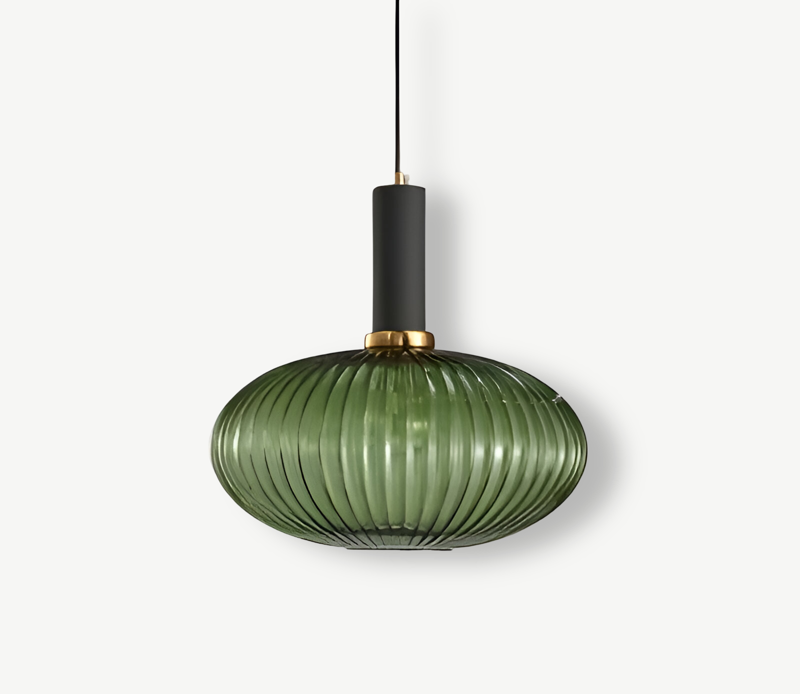 HuedRibbed Pendelleuchte- Gestreifter Vintage-Glas-Kronleuchter