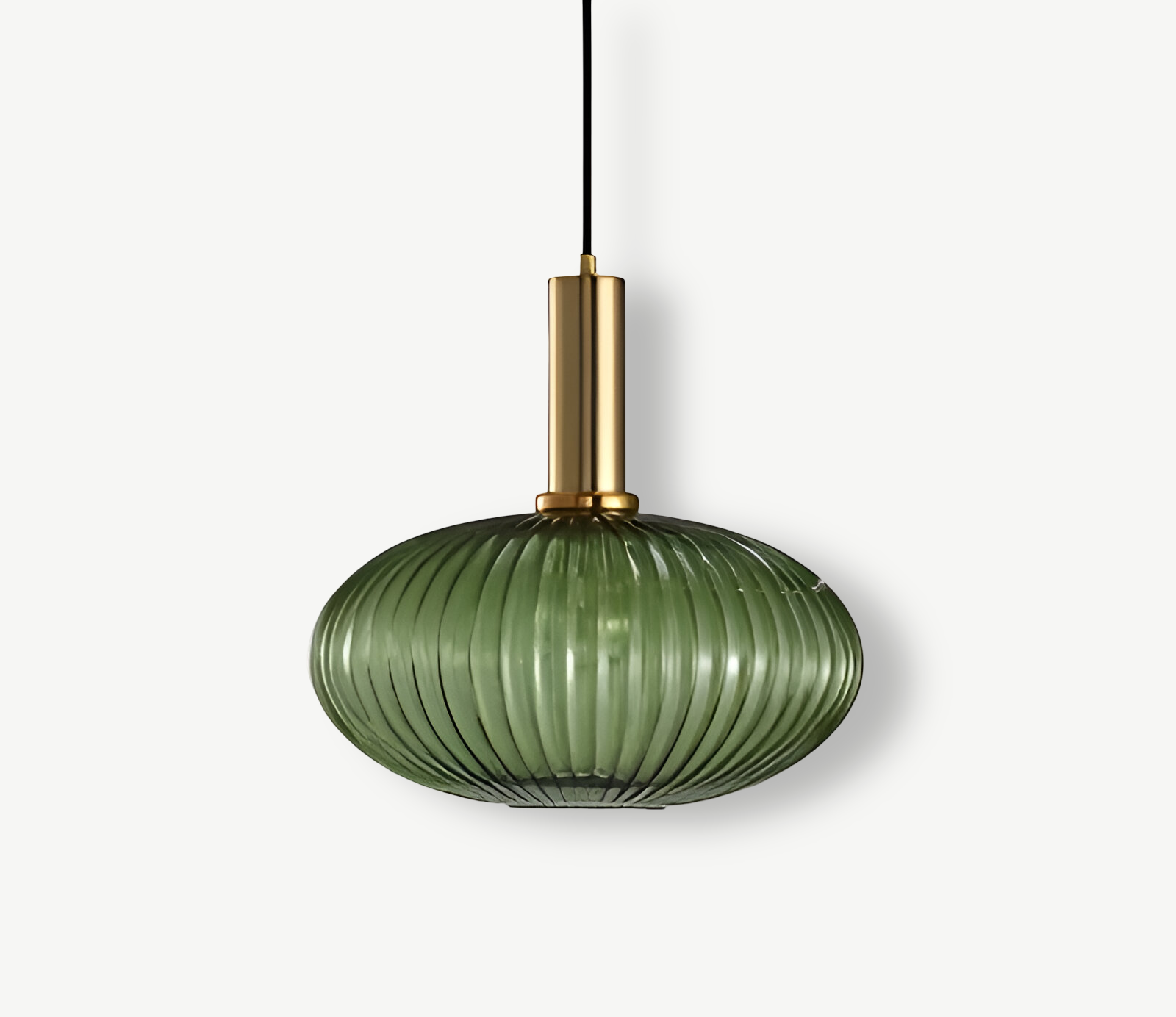 HuedRibbed Pendelleuchte- Gestreifter Vintage-Glas-Kronleuchter